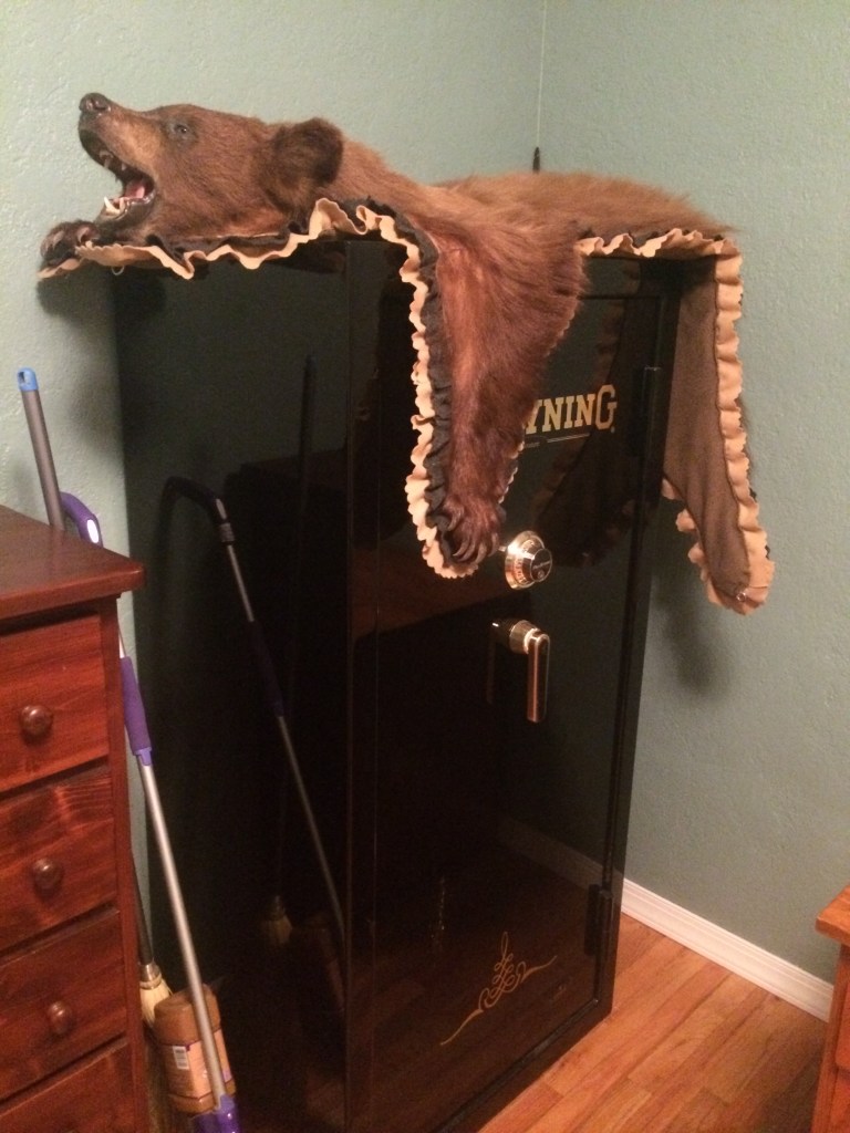 Gun Safe & Bear Rug